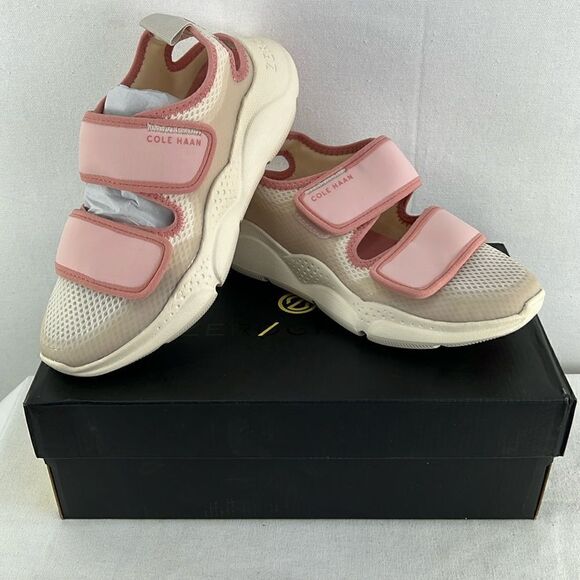 Cole Haan Zerogrand Radiant Double Band Sandal- Birch/Peach- Size 5 B- NIB - Picture 1 of 7